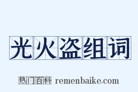 光火盗组词是什么意思的图片